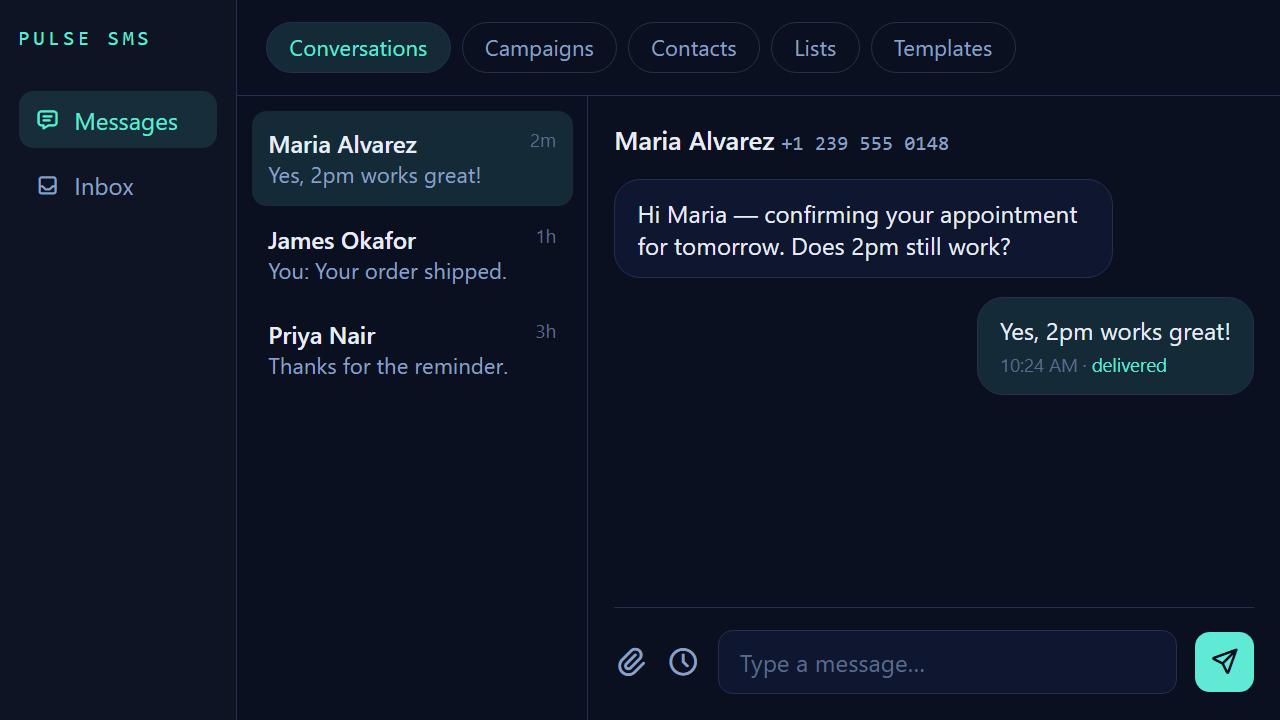 Pulse product screenshot